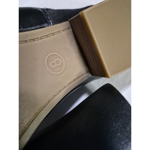 Universal thread Tara Slip On Mules Black Faux Leather Women's Size 8 - Picture 4 of 9